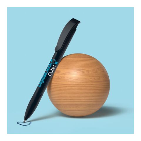 Stylo à bille Apollo Recyclé avec Grip Noir | sans marquage | non disponible | non disponible | non disponible