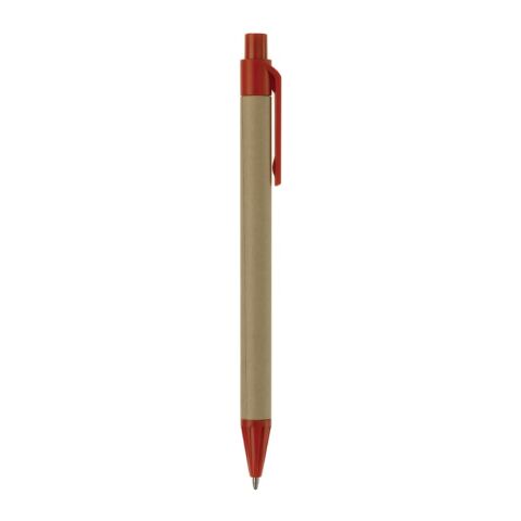 Stylo bille carton recyclé Rouge / blanc | sans marquage | non disponible | non disponible | non disponible
