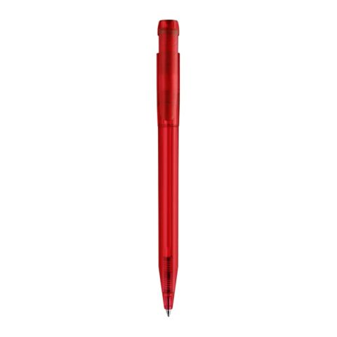 Stylo Pier Clear transparent Rouge / blanc-Rouge / blanc | Sérigraphie 1 couleur | dans le prolongement du clip | 45 mm x 25 mm | non disponible
