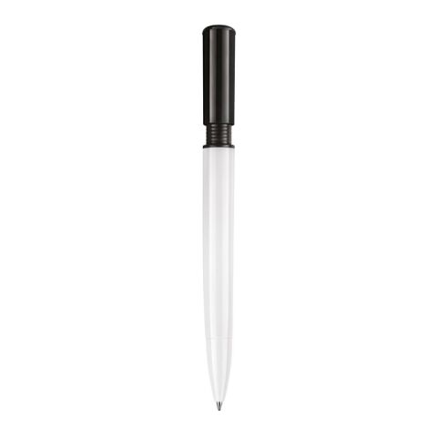 Stylo S40 Colour opaque Blanc-Noir | Tampographie 1 couleur | sur le clip | 25 mm x 5 mm | non disponible
