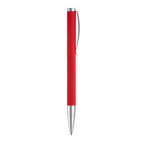 Stylo Modena Métal toucher doux Rouge / blanc | Gravure | à 270 degrés du clip | 40 mm x 6 mm | non disponible