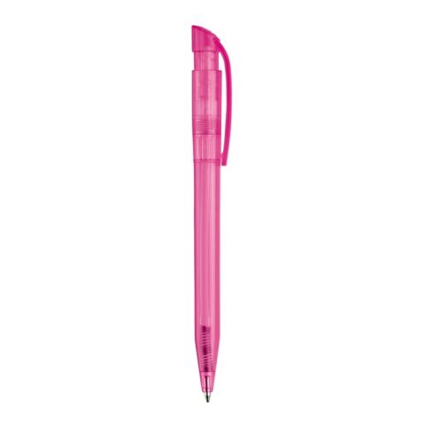 Stylo S45 Clear transparent Rose-Rose | Sérigraphie 1 couleur | à 90 degrés du clip | 45 mm x 25 mm | non disponible