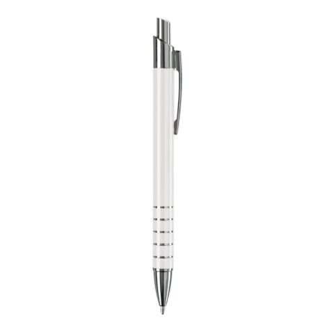 Stylo Talagante 5 anneaux Blanc | Tampographie 1 couleur | dans le prolongement du clip | 30 mm x 8 mm | non disponible