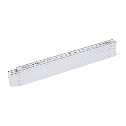 Règle pliable calibrée 2m Blanc | Tampographie 1 couleur | côté 1 | 65 mm x 18 mm
