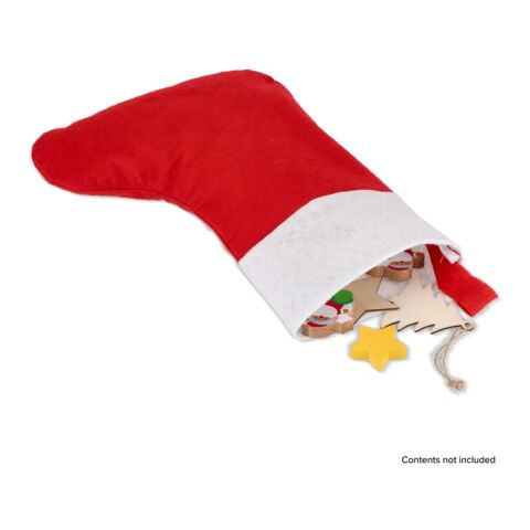 Bas de Noël en feutre 43cm Blanc-Rouge / blanc | sans marquage | non disponible | non disponible