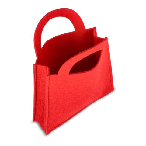 Sac cadeau en feutre 15x21cm Rouge / blanc | sans marquage | non disponible | non disponible