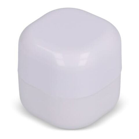 Baume à lèvres cubique en ABS recyclé Blanc | sans marquage | non disponible | non disponible