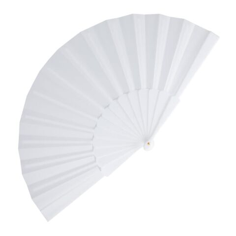 Éventail à main plastique &amp; polyester Blanc | sans marquage | non disponible | non disponible