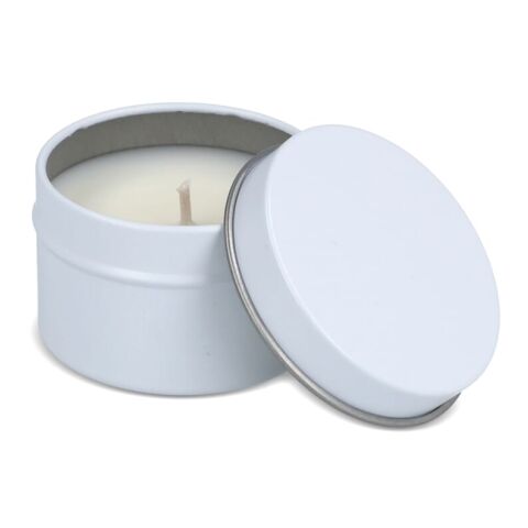 Bougie parfumée à base de plantes Dhyana en étain recyclé Blanc | sans marquage | non disponible | non disponible