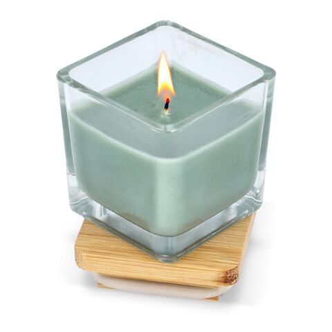 Bougie végétale Chakra dans un pot en verre Vert olive | sans marquage | non disponible | non disponible