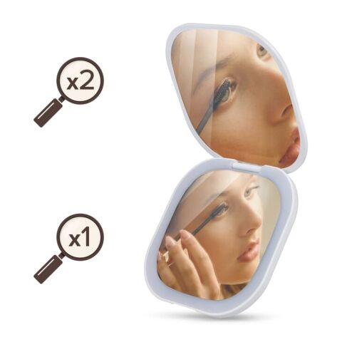 Miroir compact à LED 350 mAh Blanc | sans marquage | non disponible | non disponible