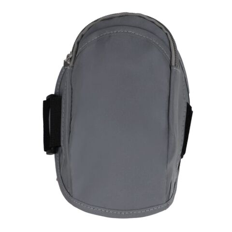 Brassard de sport réfléchissant avec pochette pour objets de valeur Gris ardoise | sans marquage