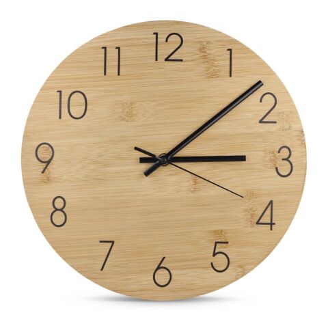 Horloge murale en bambou Nature | sans marquage | non disponible | non disponible