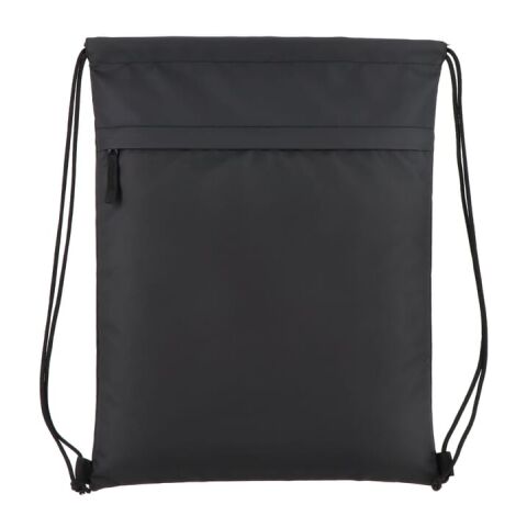 Sac à cordon en R-PET 600D enduit PU, dimensions 33 x 42 cm noir | sans marquage | non disponible | non disponible