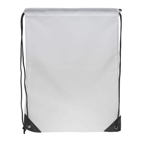 Sac à cordon 210T RPET Blanc | sans marquage | non disponible | non disponible | non disponible