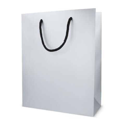 Sac cadeau en papier FSC 24 x 10 x 30cm 200g/m² Argent | sans marquage | non disponible | non disponible