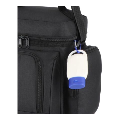 Lotion solaire avec mousqueton SPF30 en matériau recyclé Bleu / Blanc | sans marquage | non disponible | non disponible