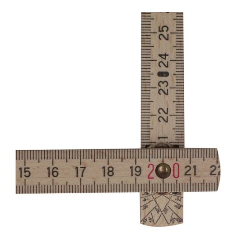 Règle pliante en bois 2m premium, naturel Nature | Tampographie 1 couleur | côté 1 | 65 mm x 25 mm | non disponible