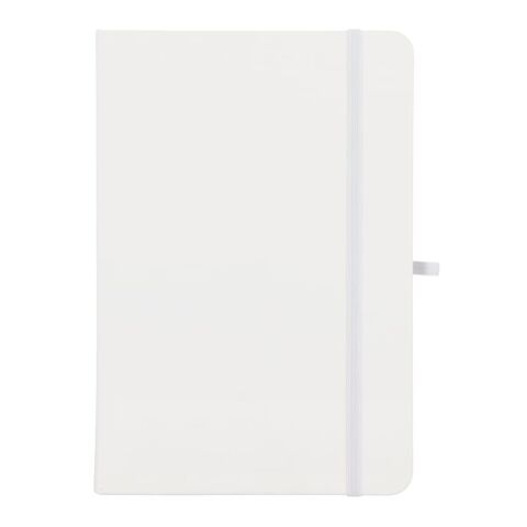 Carnet Olmo à couverture rigide en PU A5 avec notes autocollantes Blanc | sans marquage | non disponible | non disponible