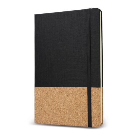 Carnet de notes R-PET &amp; liège A5 Noir | sans marquage | non disponible | non disponible