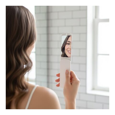 Brosse à peluches avec miroir Kaiya Blanc | sans marquage | non disponible | non disponible