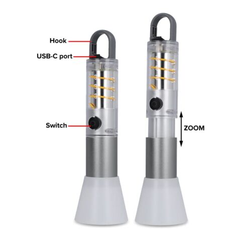 Lampe de poche multifonctionnelle en matériaux recyclés Argent | sans marquage | non disponible | non disponible