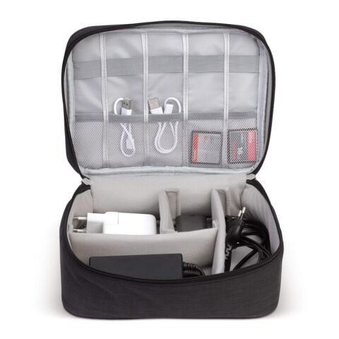 Trousse de voyage pour câbles et chargeurs noir | sans marquage | non disponible | non disponible | non disponible