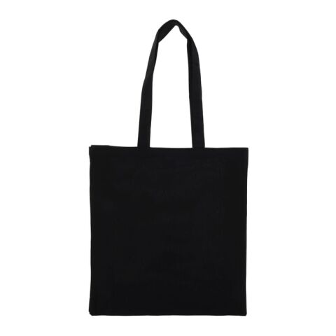 Sac en coton recyclé avec soufflet 140g/m² 38x10x42cm noir | sans marquage | non disponible | non disponible | non disponible
