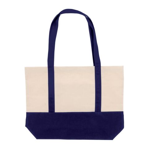 Sac de plage toile de coton OEKO-TEX® 280g/m² 42x10x30cm Bleu / Blanc | sans marquage | non disponible | non disponible | non disponible