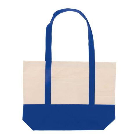 Sac de plage toile de coton OEKO-TEX® 280g/m² 42x10x30cm Bleu / Blanc | sans marquage | non disponible | non disponible | non disponible