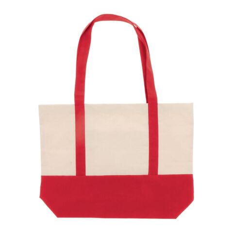 Sac de plage toile de coton OEKO-TEX® 280g/m² 42x10x30cm Rouge / blanc | sans marquage | non disponible | non disponible | non disponible