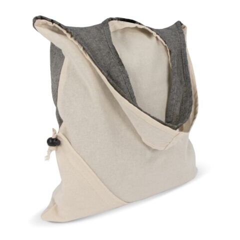 Sac à provisions Coton recyclé OEKO-TEX® 140g/m² 38x42cm Gris ardoise