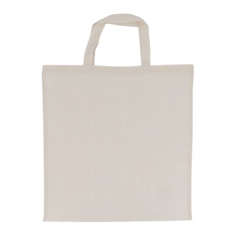 Sac bandoulière en coton OEKO-TEX® 140g/m² 38x42cm poignée courte Ecru | sans marquage | non disponible | non disponible | non disponible