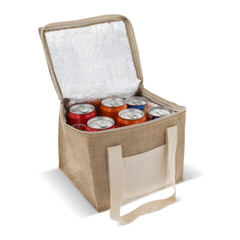 Sac isotherme jute/coton 22x18x18cm Ecru | sans marquage | non disponible | non disponible | non disponible