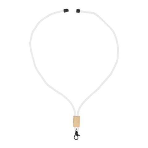 Lanyard paracorde R-PET Blanc | sans marquage | non disponible | non disponible