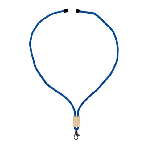 Lanyard paracorde R-PET Bleu / Blanc | sans marquage | non disponible | non disponible
