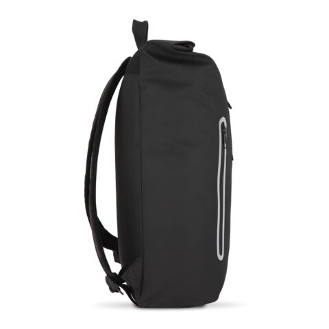 Sac à dos à enroulement 20L en R-PET 600D enduit de PU Noir | sans marquage | non disponible | non disponible