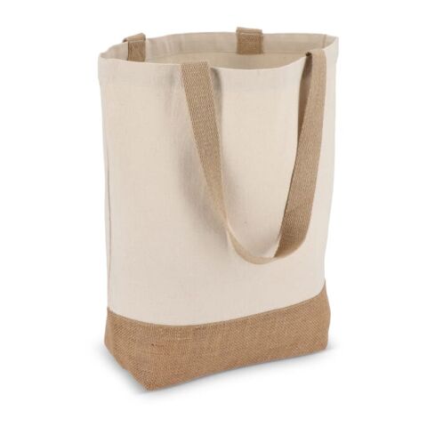 Coton-Jute Sac fourre-tout OEKO-TEX® 41 x 13 x 41cm 320g/m² Ecru