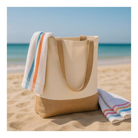 Coton-Jute Sac fourre-tout OEKO-TEX® 41 x 13 x 41cm 320g/m² Ecru | sans marquage | non disponible | non disponible