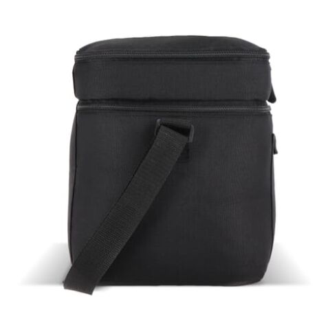 Sac isotherme à double compartiment en R-PET 600D, 30 x 20 x 25 cm, 15 litres. Noir | sans marquage | non disponible | non disponible