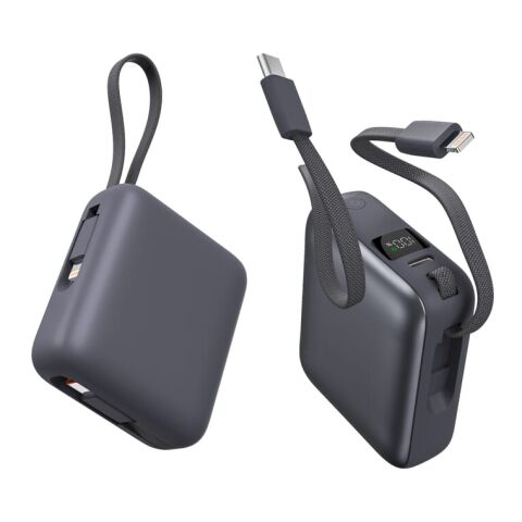 Nova Powerbank 22,5 W Power Delivery avec câbles intégrés 10 000 mAh Gris foncé | sans marquage | non disponible | non disponible