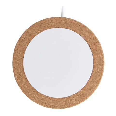 Chargeur sans fil liège &amp; RABS 15W Blanc-Nature | sans marquage | non disponible | non disponible | non disponible