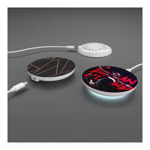 Chargeur rapide sans fil 15W avec indicateur LED Blanc | sans marquage | non disponible | non disponible