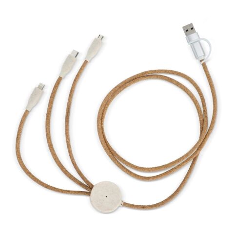 FSC cork 3 in 1 PD charging &amp; data cable Nature | sans marquage | non disponible | non disponible | non disponible