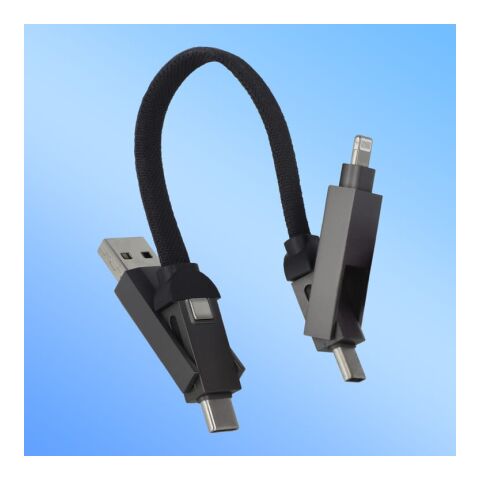 Câble multifonctionnel 4-en-1 OTG Porte-clés 60W Noir | sans marquage | non disponible | non disponible