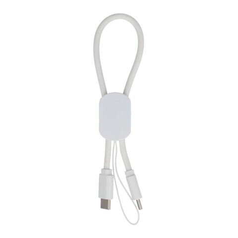 Câble USB-C format porte-clés 60 W Blanc | sans marquage | non disponible | non disponible