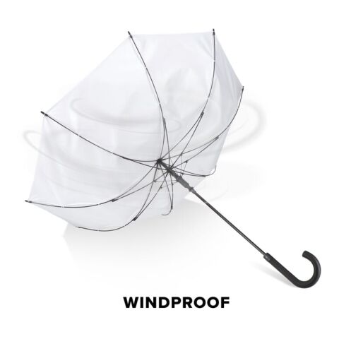 Verdure 190T Pongee 23" Parapluie à crochet coupe-vent Ouverture automatique Blanc