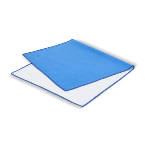 Serviette R-PET Quick Dry 40 × 80 cm avec pochette, sublimation. Bleu / Blanc