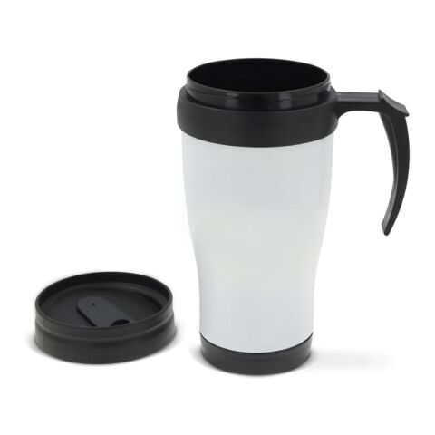 Mug métallique pour voiture 350ml Blanc | sans marquage | non disponible | non disponible | non disponible