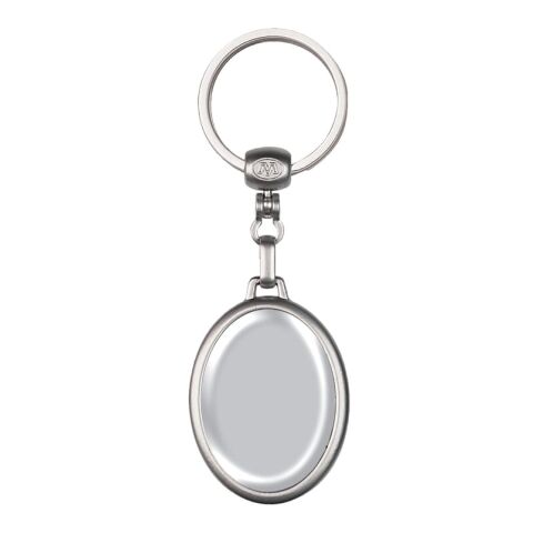 Porte-clés métal ovale Gris | sans marquage | non disponible | non disponible | non disponible